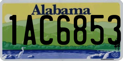 AL license plate 1AC6853