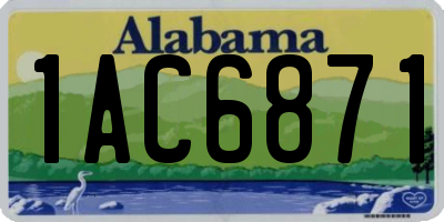 AL license plate 1AC6871