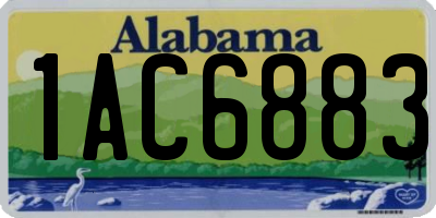 AL license plate 1AC6883