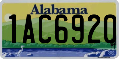 AL license plate 1AC6920