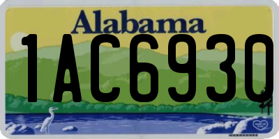 AL license plate 1AC6930