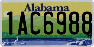 AL license plate 1AC6988