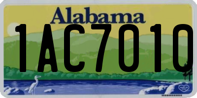AL license plate 1AC7010