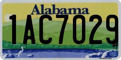 AL license plate 1AC7029