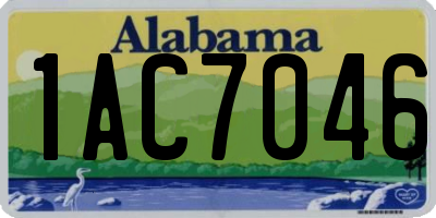 AL license plate 1AC7046