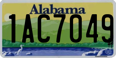 AL license plate 1AC7049