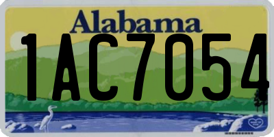 AL license plate 1AC7054