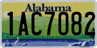 AL license plate 1AC7082