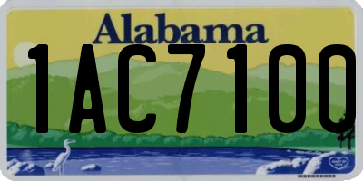 AL license plate 1AC7100