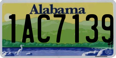 AL license plate 1AC7139