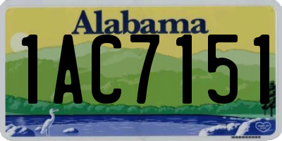 AL license plate 1AC7151