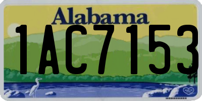 AL license plate 1AC7153