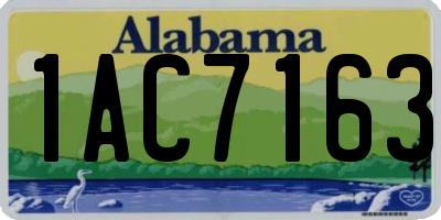 AL license plate 1AC7163
