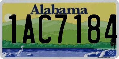 AL license plate 1AC7184