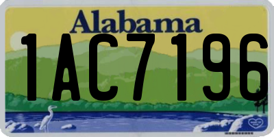 AL license plate 1AC7196
