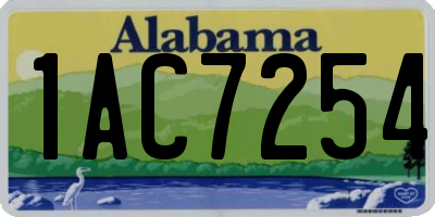 AL license plate 1AC7254