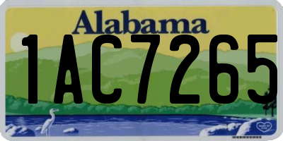 AL license plate 1AC7265