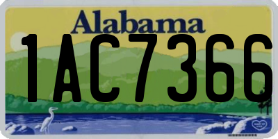 AL license plate 1AC7366