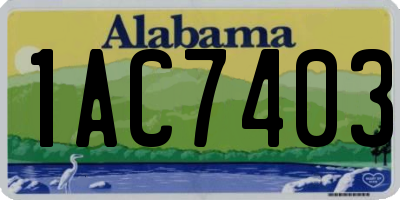 AL license plate 1AC7403
