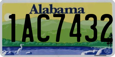 AL license plate 1AC7432