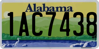 AL license plate 1AC7438