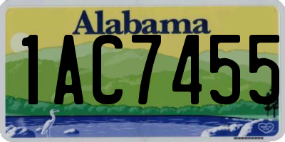 AL license plate 1AC7455