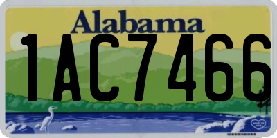 AL license plate 1AC7466
