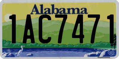 AL license plate 1AC7471