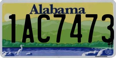 AL license plate 1AC7473