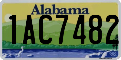 AL license plate 1AC7482