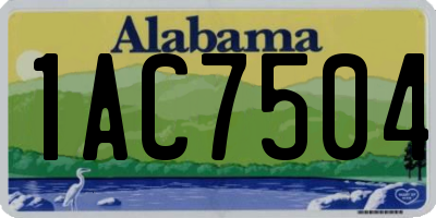 AL license plate 1AC7504