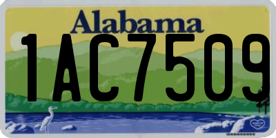 AL license plate 1AC7509