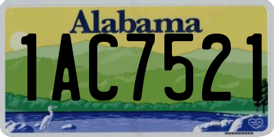 AL license plate 1AC7521