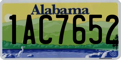 AL license plate 1AC7652