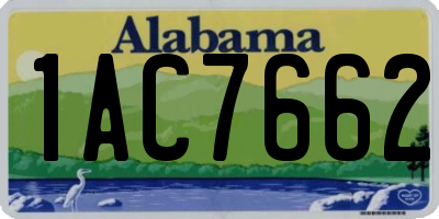 AL license plate 1AC7662
