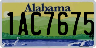 AL license plate 1AC7675