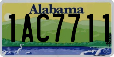 AL license plate 1AC7711