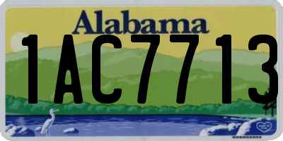 AL license plate 1AC7713