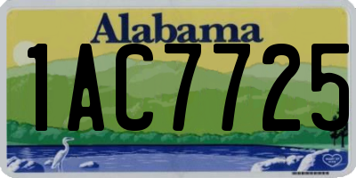 AL license plate 1AC7725