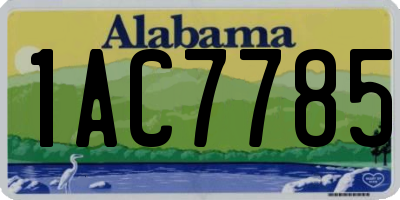 AL license plate 1AC7785