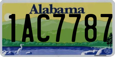 AL license plate 1AC7787