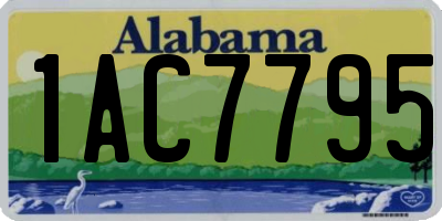 AL license plate 1AC7795