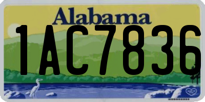 AL license plate 1AC7836