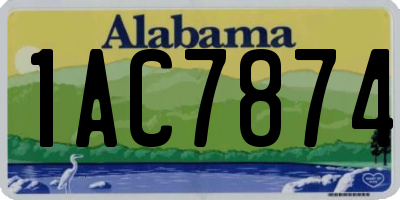 AL license plate 1AC7874