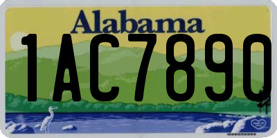 AL license plate 1AC7890