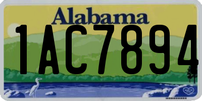 AL license plate 1AC7894