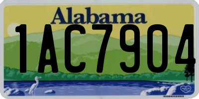 AL license plate 1AC7904