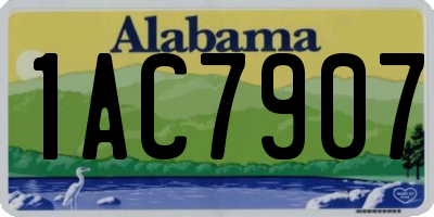 AL license plate 1AC7907