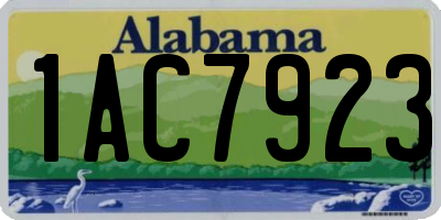 AL license plate 1AC7923