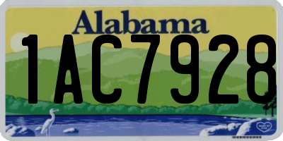 AL license plate 1AC7928